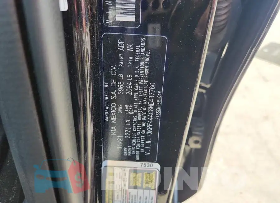 3KPF44AC8NE437760 Photo# 12