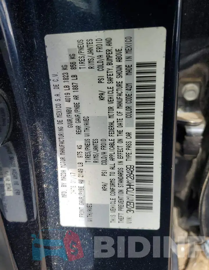 3MZBN1V70HM128489 Photo# 12