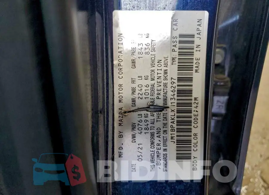 JM1BPAKLXM1346297 Photo# 13