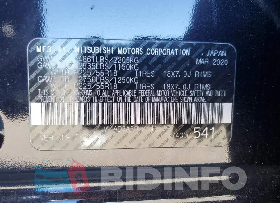 JA4AD3A30LZ041239 Photo# 13