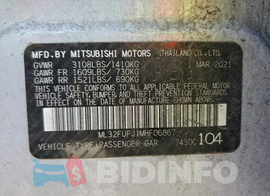 ML32FUFJ1MHF06867 Photo# 12