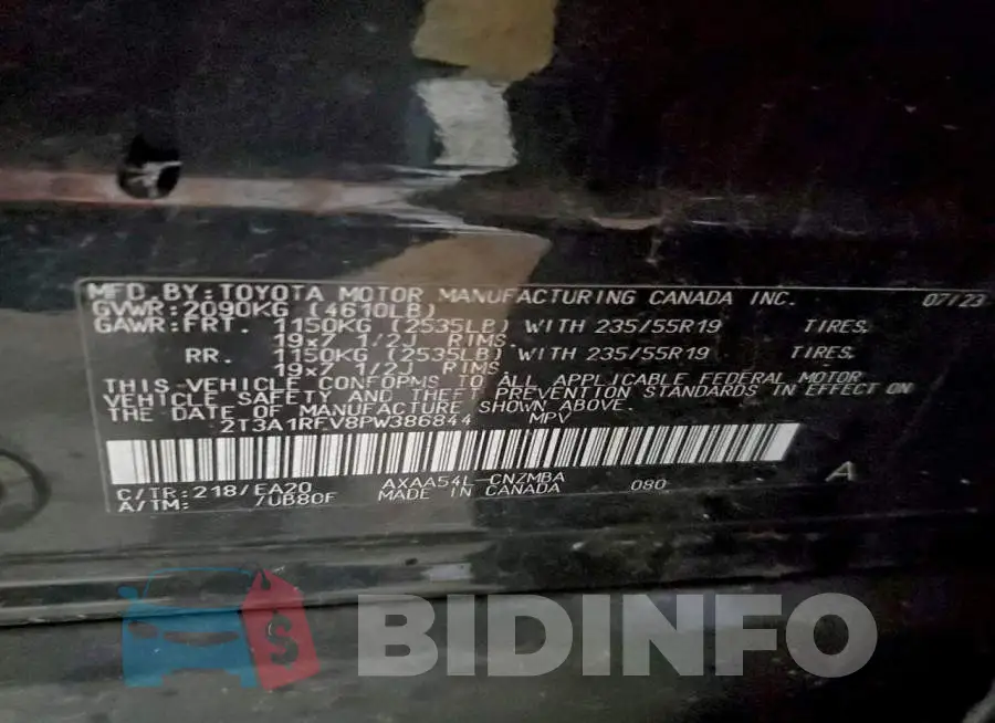 2T3A1RFV8PW386844 Photo# 13