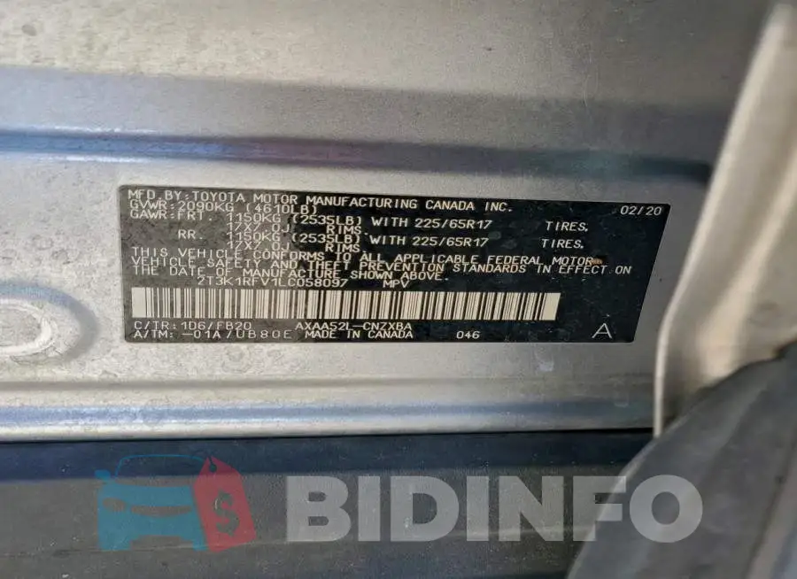 2T3K1RFV1LC058097 Photo# 13