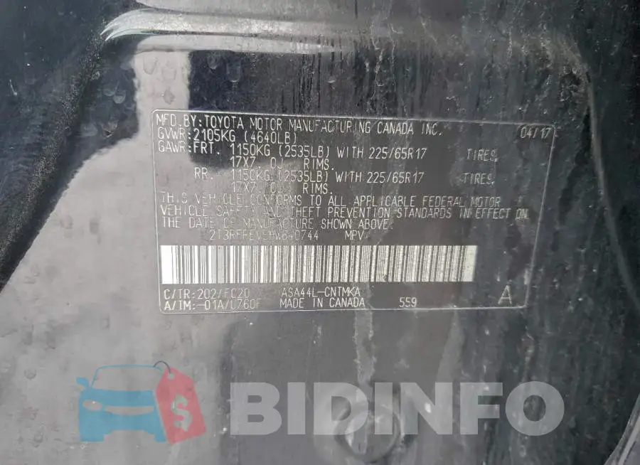 2T3RFREV5HW640744 Photo# 13