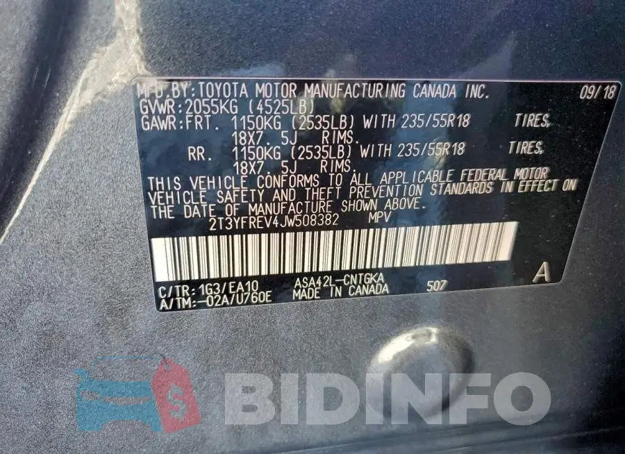 2T3YFREV4JW508382 Photo# 14