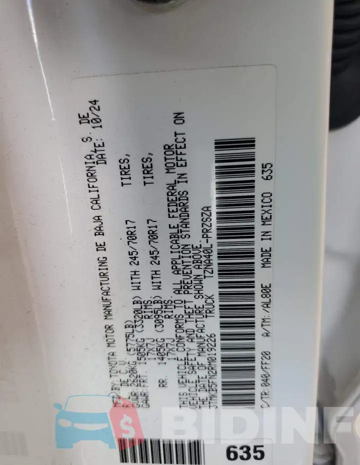 3TMKB5FN2RM019226 Photo# 14