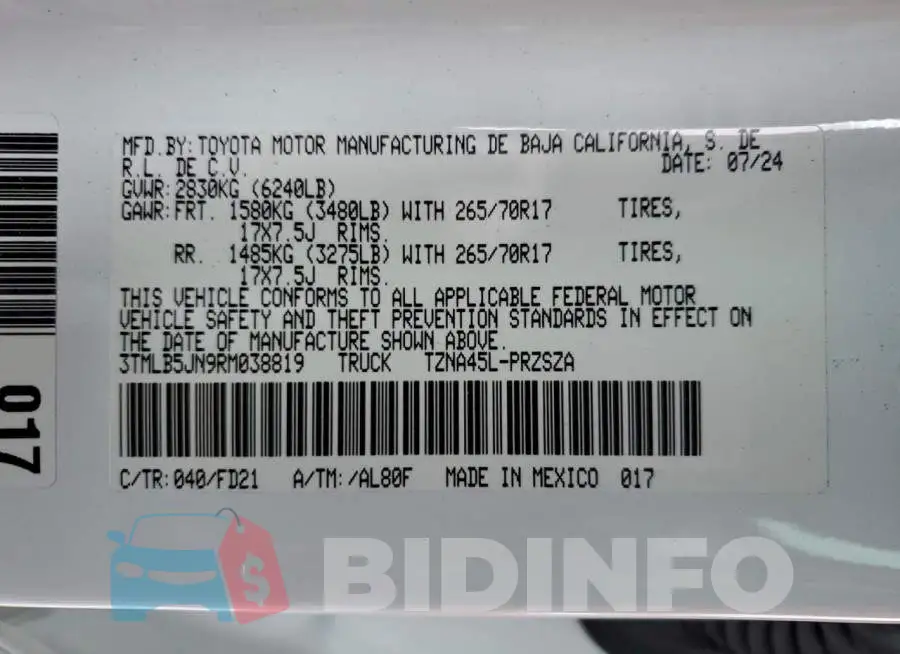 3TMLB5JN9RM038819 Photo# 12