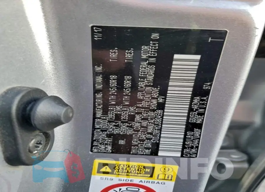 5TDJZRFH2JS804598 Photo# 13