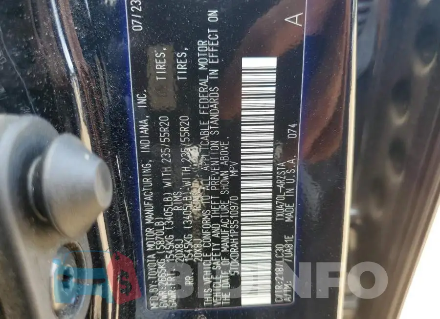5TDKDRAH1PS510970 Photo# 13