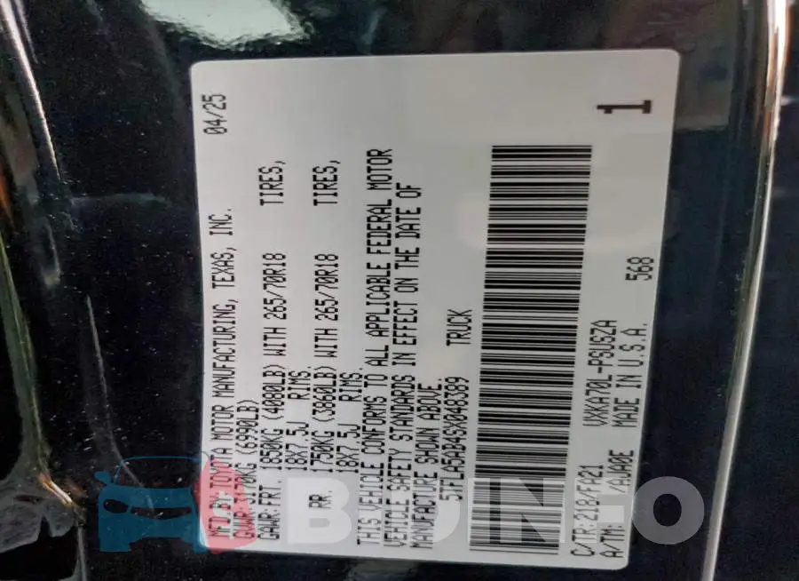 5TFLA5AB4SX048389 Photo# 13