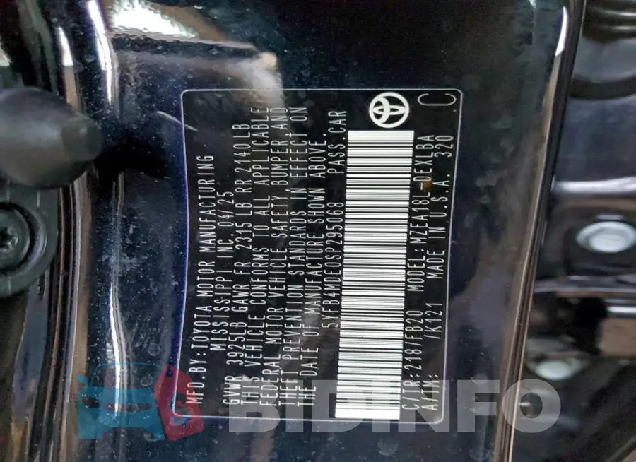 5YFB4MDE0SP295068 Photo# 12