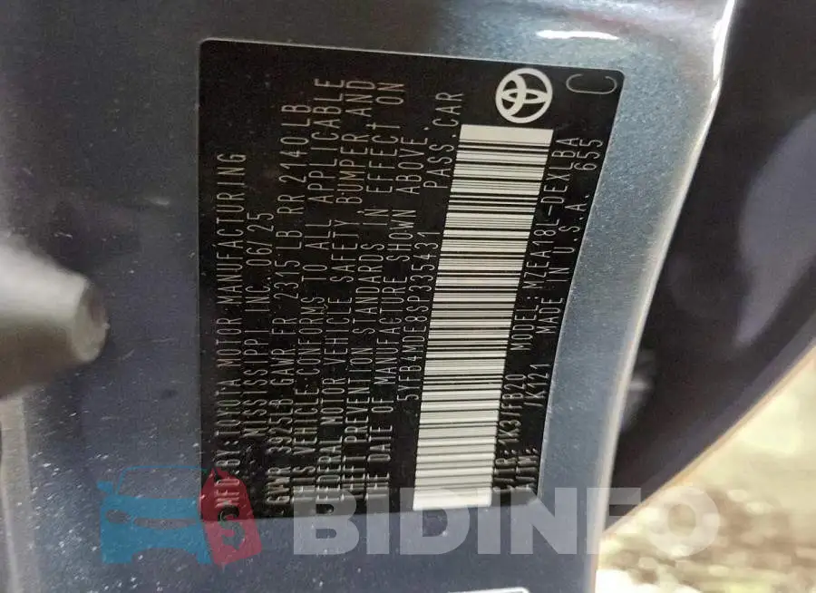 5YFB4MDE8SP335431 Photo# 12