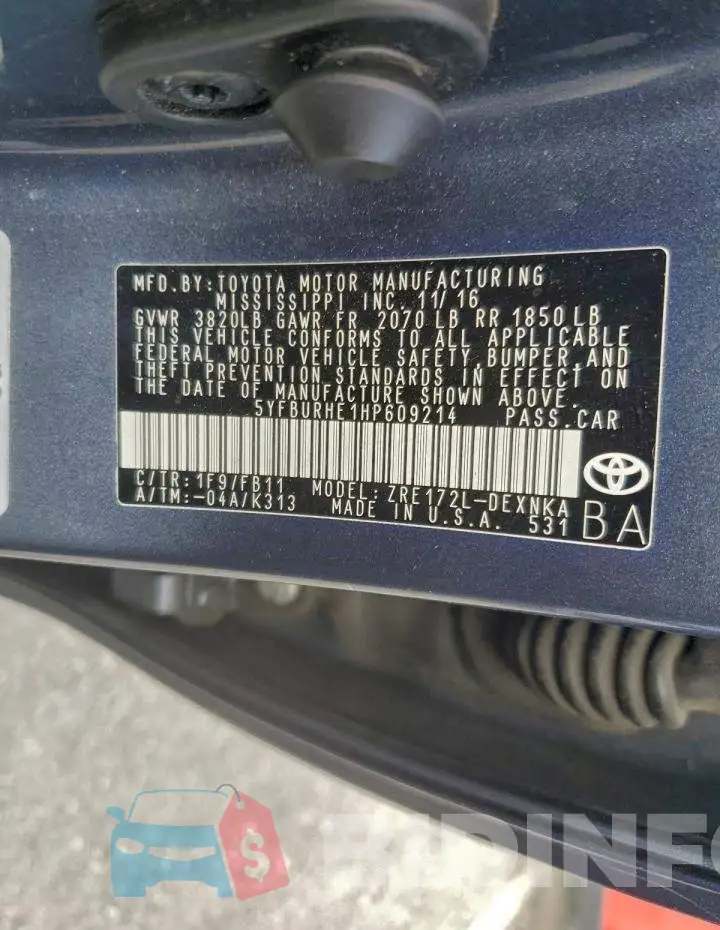 5YFBURHE1HP609214 Photo# 13