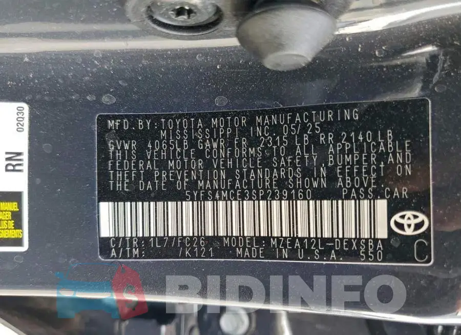 5YFS4MCE3SP239160 Photo# 12