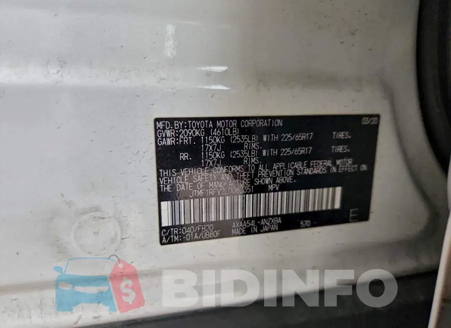 JTMF1RFV2LD062351 Photo# 13