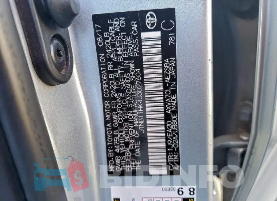 JTNB11HK4J3027604 Photo# 12