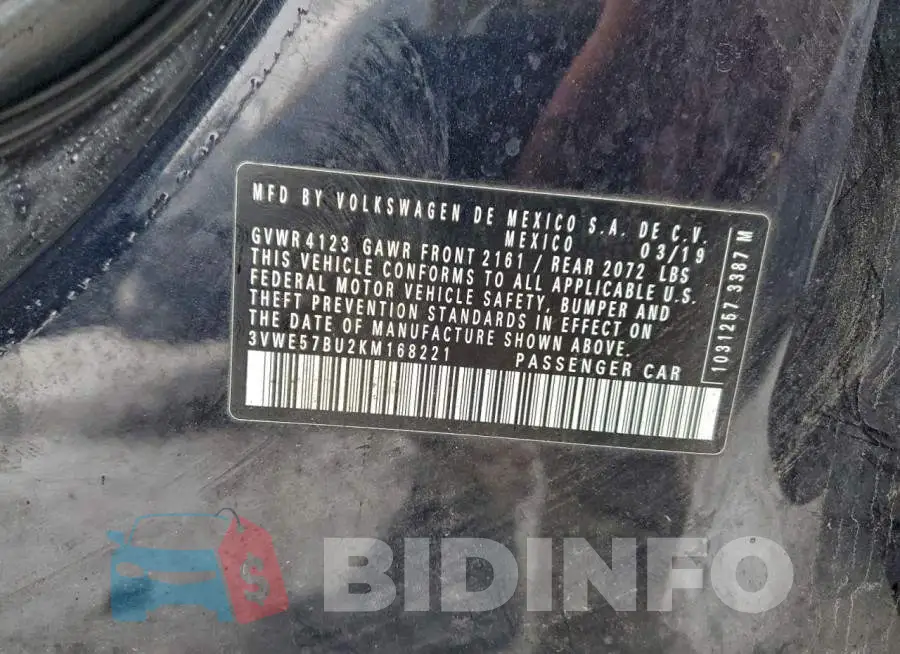 3VWE57BU2KM168221 Photo# 13