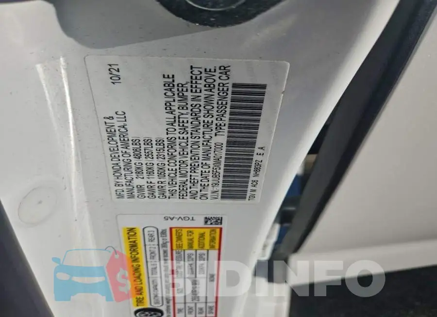 19UUB5F5XMA017000 Photo# 13
