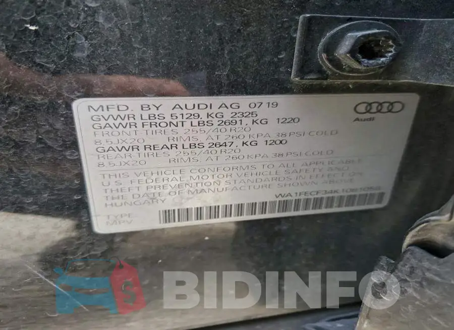 WA1FECF34K1081056 Photo# 13