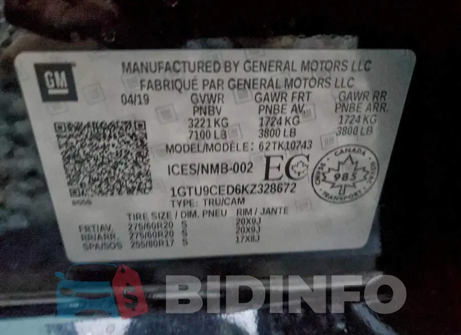 1GTU9CED6KZ328672 Photo# 12
