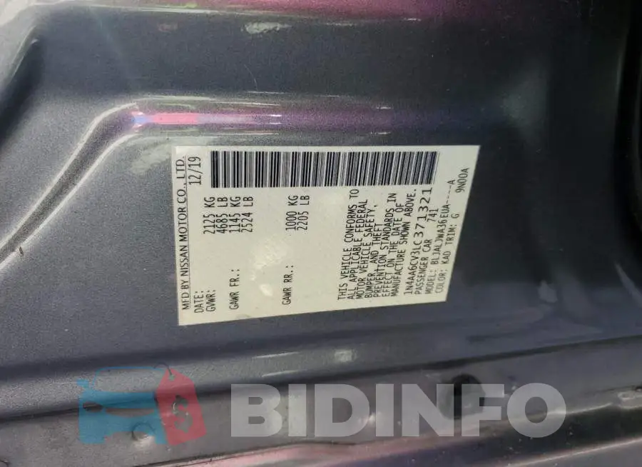 1N4AA6CV3LC371321 Photo# 13
