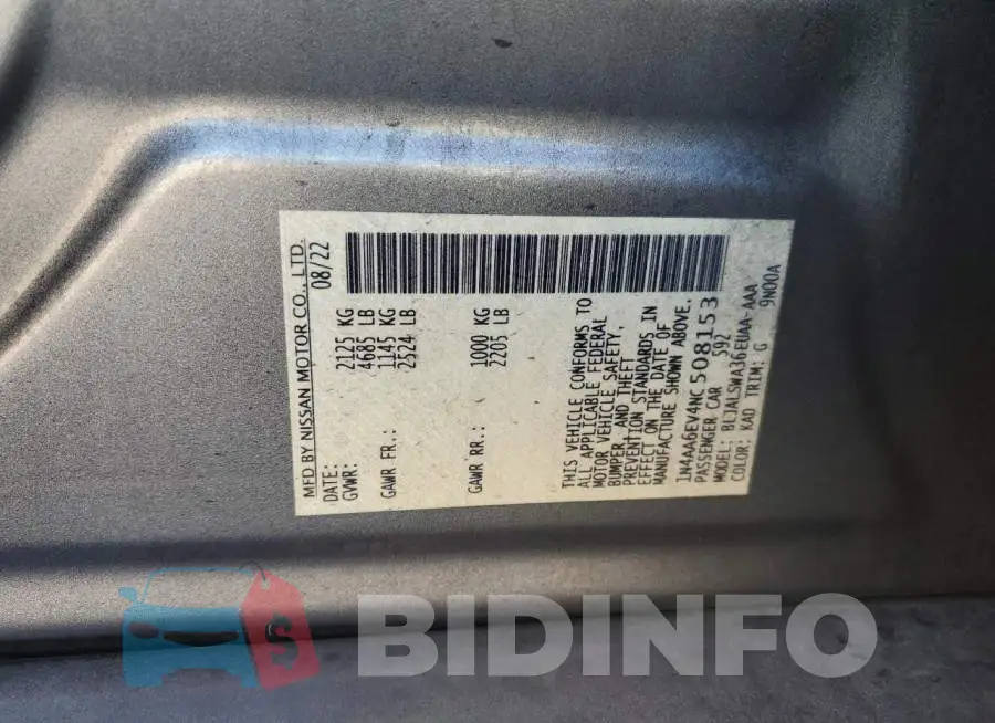 1N4AA6EV4NC508153 Photo# 13