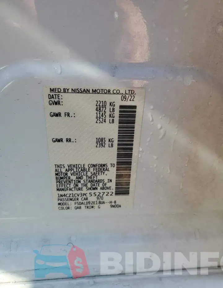 1N4CZ1CV3PC552722 Photo# 13