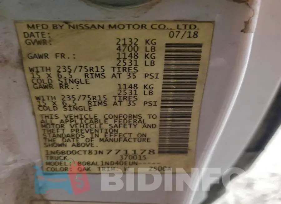 1N6BD0CT8JN771178 Photo# 12