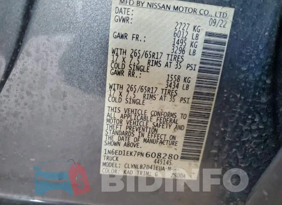 1N6ED1EK7PN608280 Photo# 13