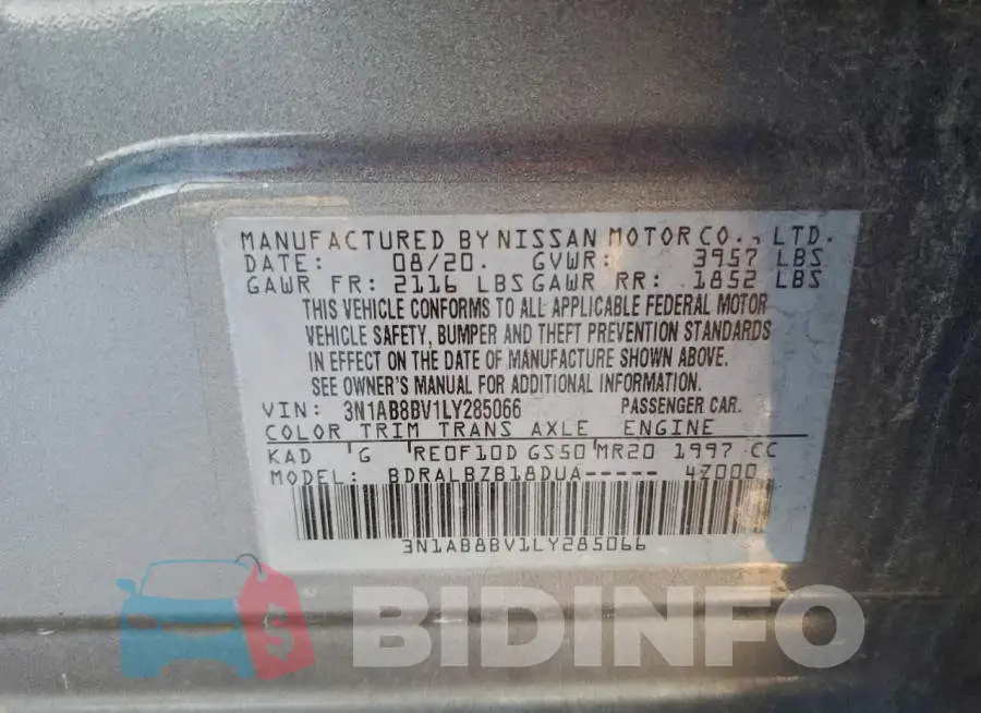 3N1AB8BV1LY285066 Photo# 12
