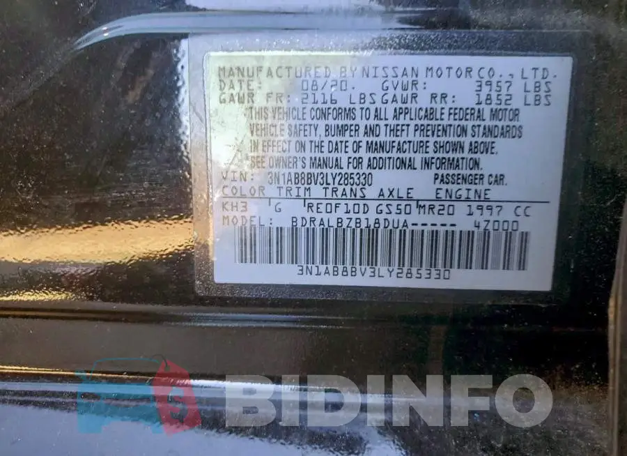 3N1AB8BV3LY285330 Photo# 12