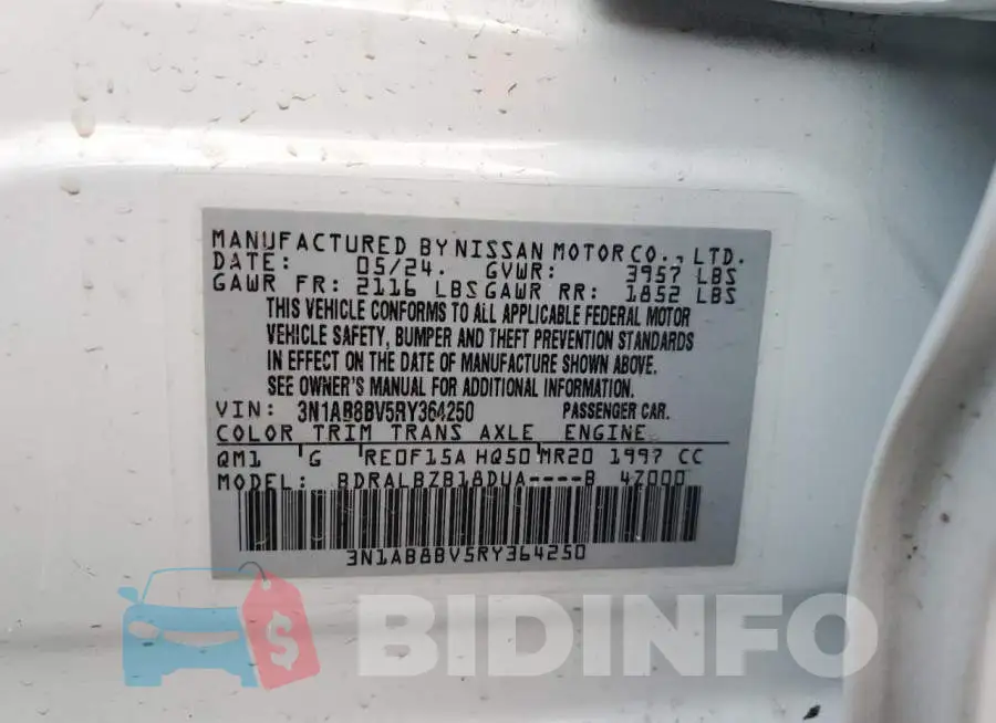 3N1AB8BV5RY364250 Photo# 13
