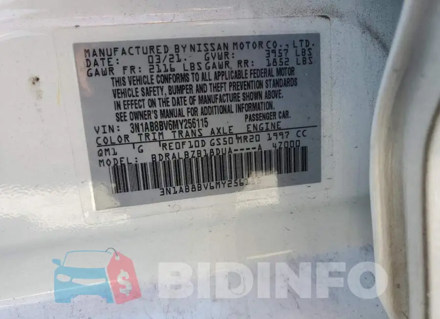 3N1AB8BV6MY256115 Photo# 12