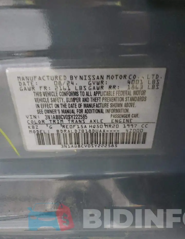 3N1AB8CV0SY222585 Photo# 13