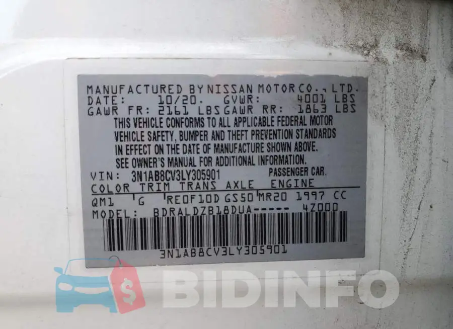 3N1AB8CV3LY305901 Photo# 12