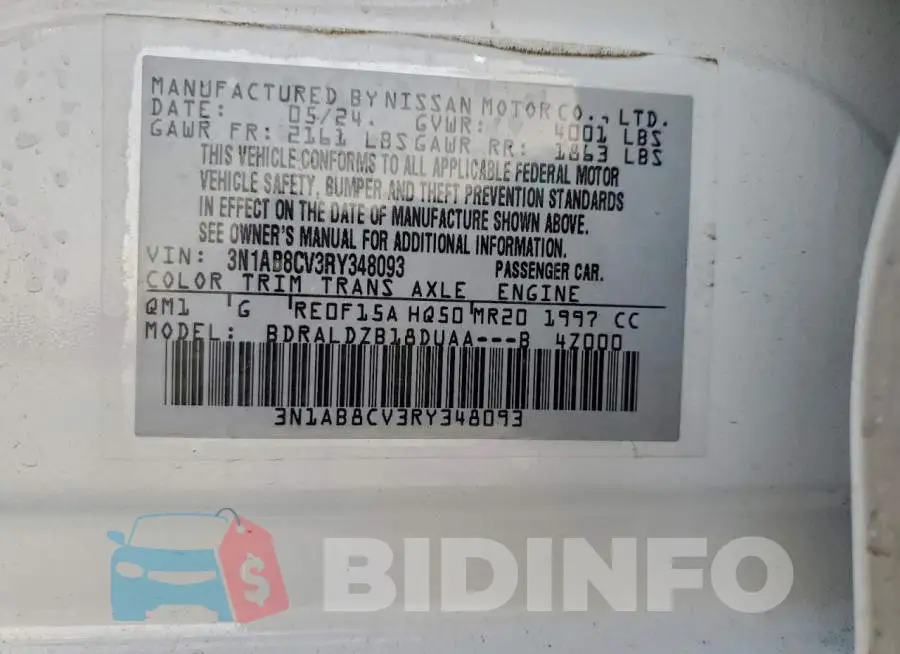 3N1AB8CV3RY348093 Photo# 12