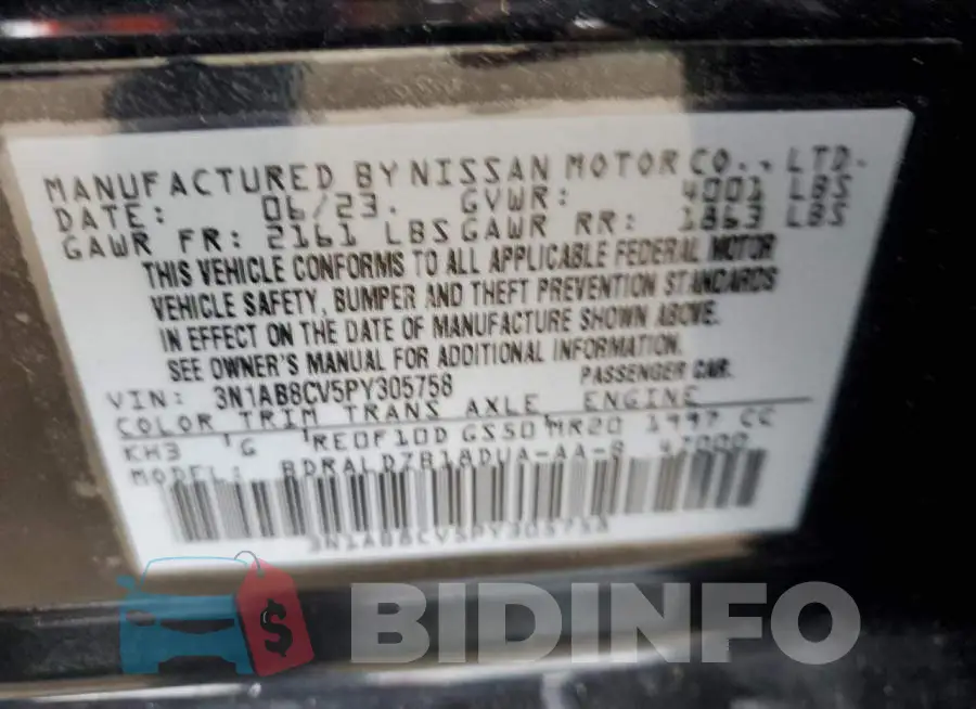 3N1AB8CV5PY305758 Photo# 12