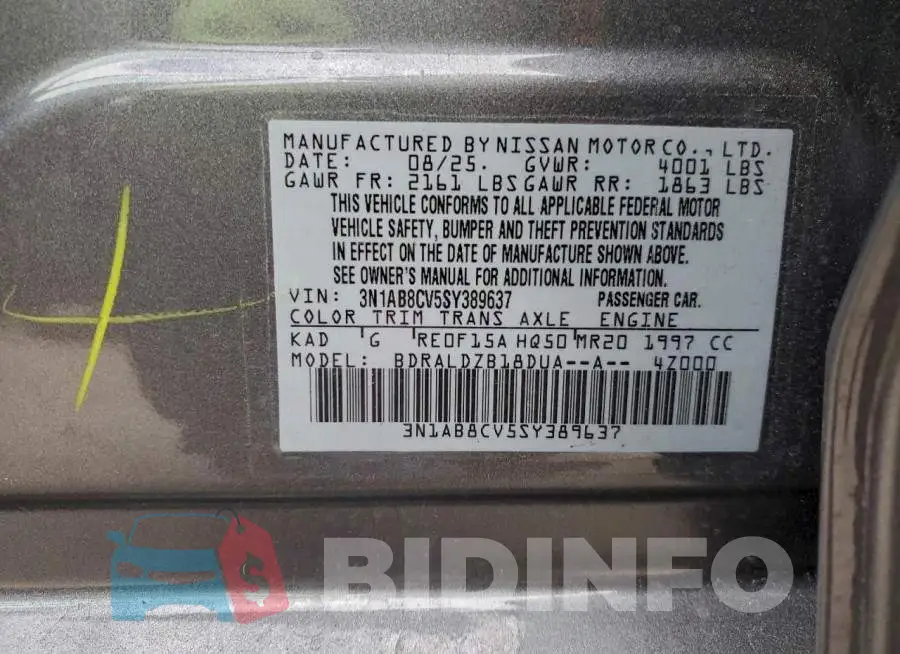 3N1AB8CV5SY389637 Photo# 12