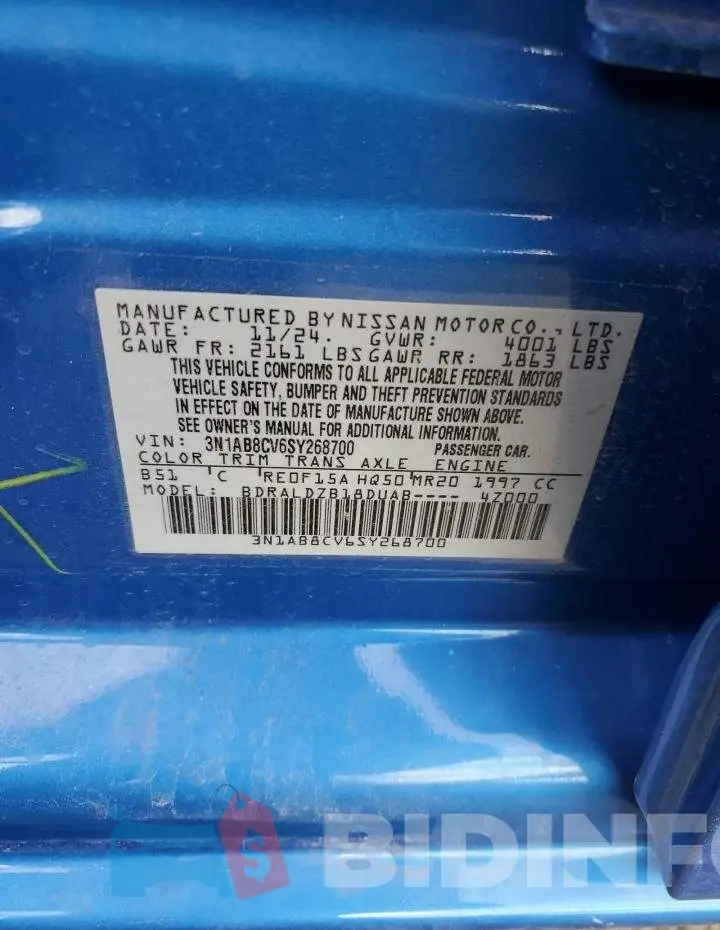 3N1AB8CV6SY268700 Photo# 12