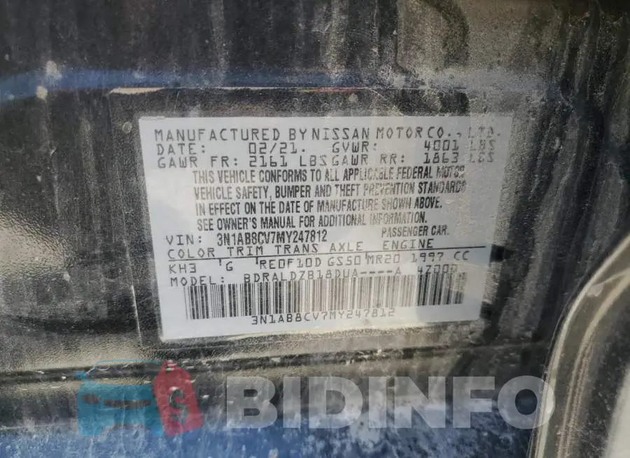 3N1AB8CV7MY247812 Photo# 12
