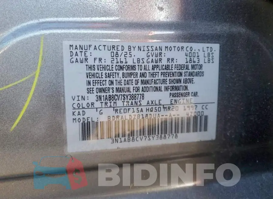 3N1AB8CV7SY388778 Photo# 12