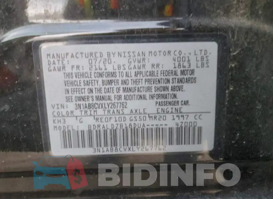 3N1AB8CVXLY267762 Photo# 13
