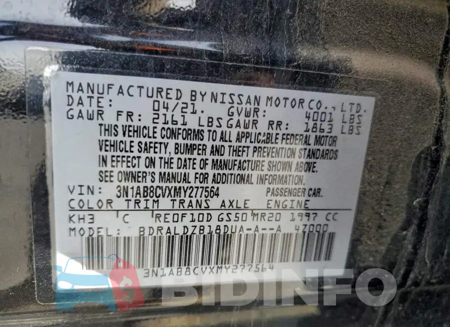 3N1AB8CVXMY277564 Photo# 12
