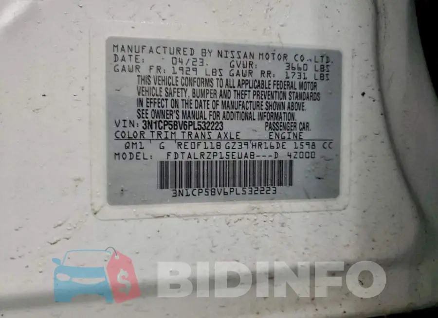 3N1CP5BV6PL532223 Photo# 13