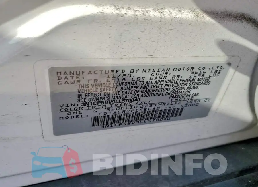 3N1CP5BV9LL570040 Photo# 13