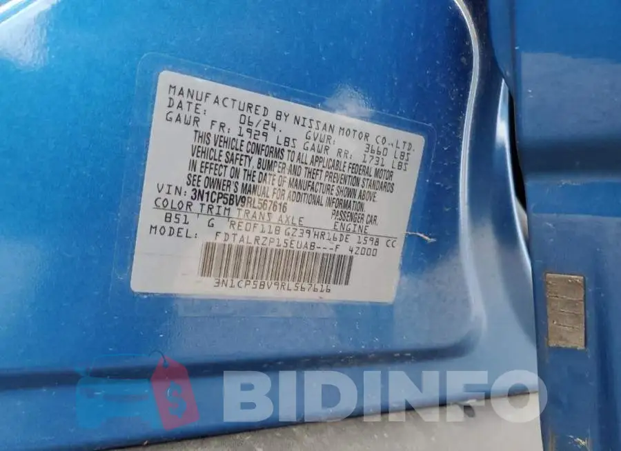 3N1CP5BV9RL567616 Photo# 12