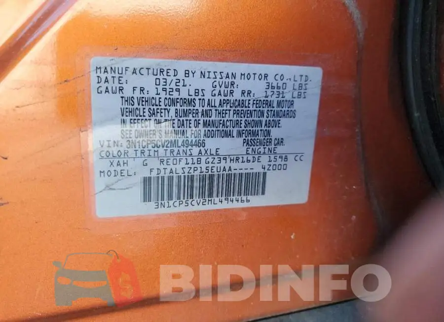 3N1CP5CV2ML494466 Photo# 13
