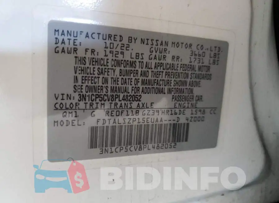 3N1CP5CV8PL482052 Photo# 12