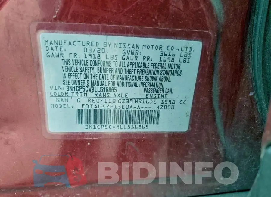 3N1CP5CV9LL516865 Photo# 13