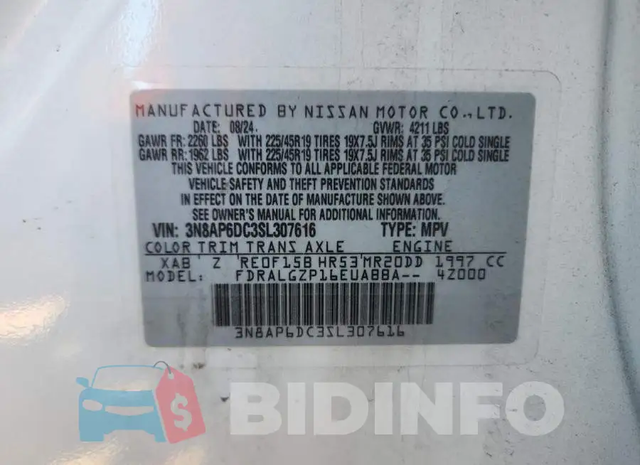 3N8AP6DC3SL307616 Photo# 14